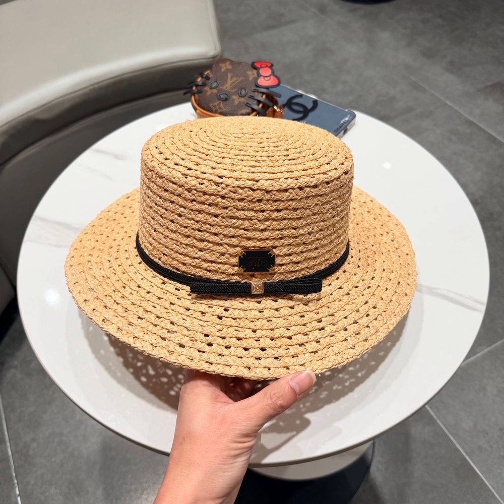 Loewe Brown Beach Straw Hat  With Logo